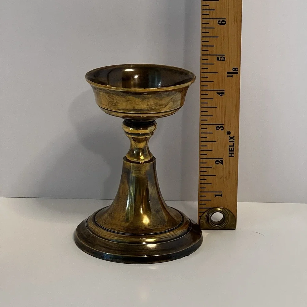 Vintage Gatco solid brass candle holder single w/ spike‎